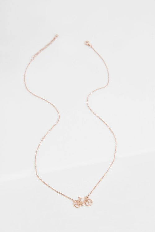 Bicycle Necklace 18K Rose Gold