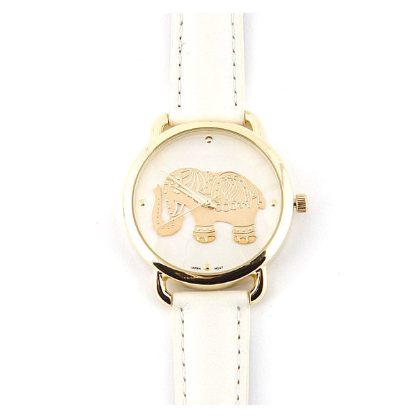 Elephant face watch with white band Flowers and Elephant Apple Watch Face, Apple Watch Face  main image 3