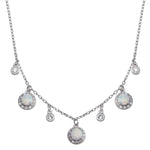 Halo Drops Opal Necklace