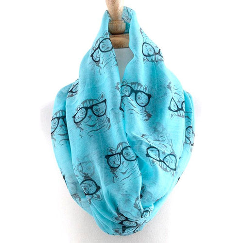Awesome Cat With Glasses Scarf - Jewelry Buzz Box
 - 1
