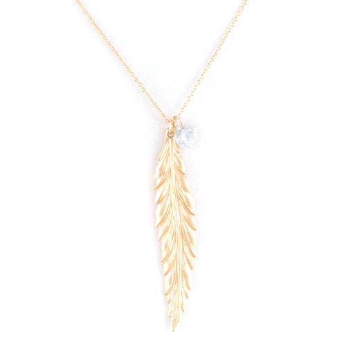 Fancy Feather Necklace Set - Jewelry Buzz Box
 - 1