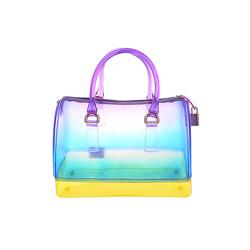 Gw Wholesale Summer Candy Messenger Handbags Shoulder Crossbody Bag Ladies  Wallet Colorful Rainbow Jelly Purses For Women | Fruugo IE