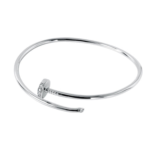Curl Up Sterling Silver Nail Bracelet - Jewelry Buzz Box

