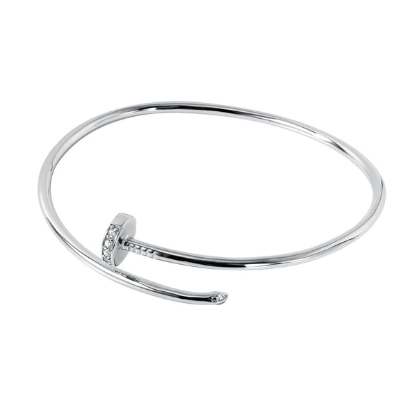 Curl Up Sterling Silver Nail Bracelet – Jewelry Buzz Box