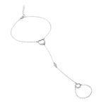 Elegant Sterling Silver Heart Bracelet Ring - Jewelry Buzz Box
 - 3