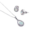 Opal Drop Necklace & Earring Set