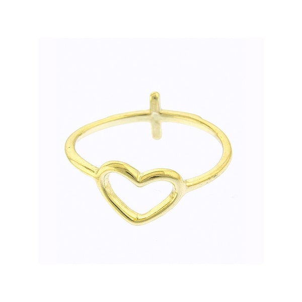 Heart Cross Ring – Jewelry Buzz Box