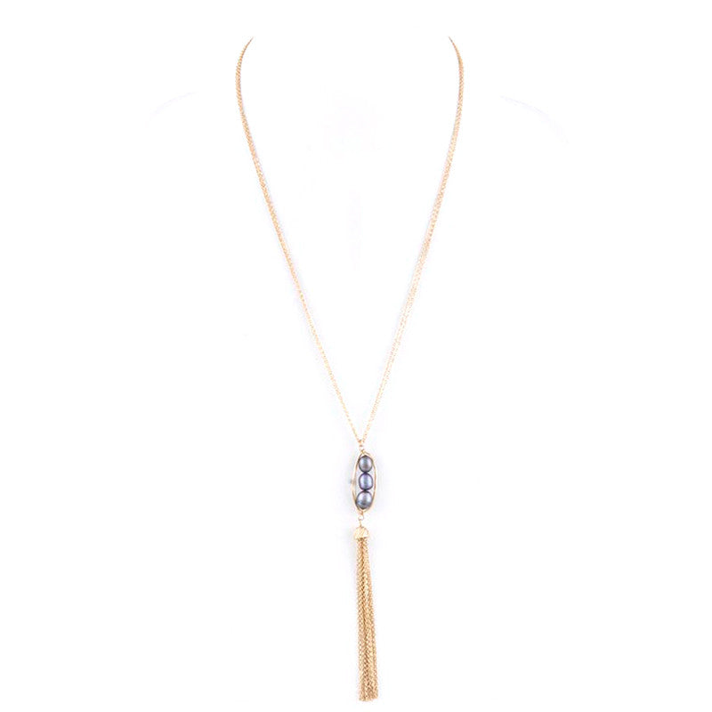 Freshwater Pearl Tassel Necklace - Jewelry Buzz Box
 - 2