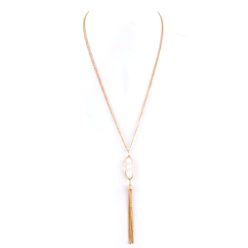 Freshwater Pearl Tassel Necklace - Jewelry Buzz Box
 - 3