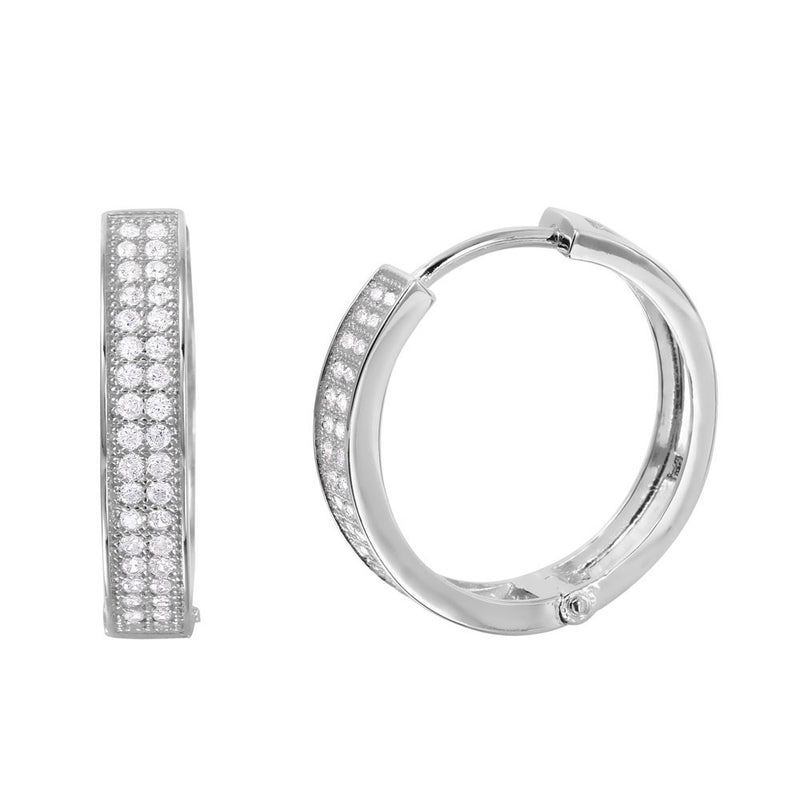 Glimmer Sterling Silver Hoop Earrings - Jewelry Buzz Box
