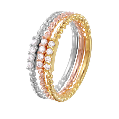 Twisted Stackable Band Set - Jewelry Buzz Box
 - 1