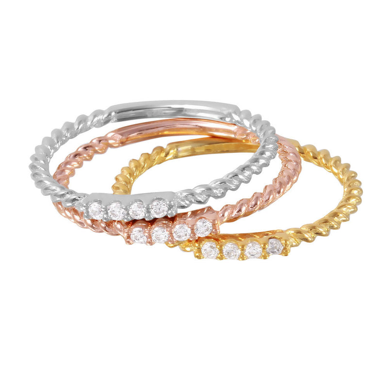 Twisted Stackable Band Set - Jewelry Buzz Box
 - 2