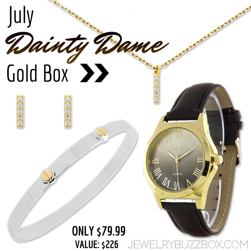 July Dainty Dame Gold Box - Jewelry Buzz Box
 - 1