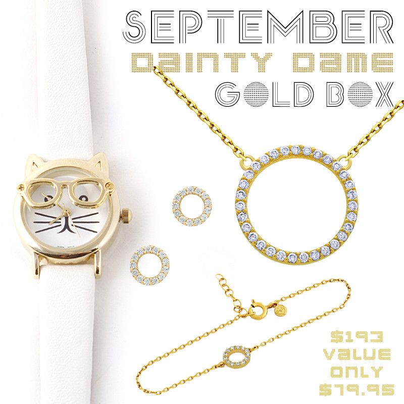 September Dainty Dame Gold Box - Jewelry Buzz Box
 - 1