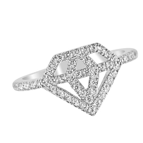 Diamonds Are Forever Silver Ring - Jewelry Buzz Box
 - 1