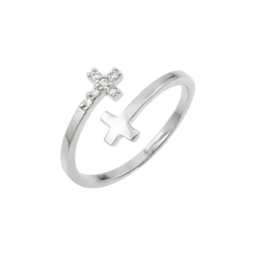 Double Cross Ring - Jewelry Buzz Box
