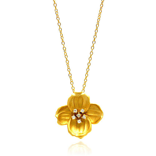 Four Pedal Flower Necklace - Jewelry Buzz Box
