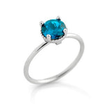 December Blue Topaz Birthstone Ring - Jewelry Buzz Box
 - 1