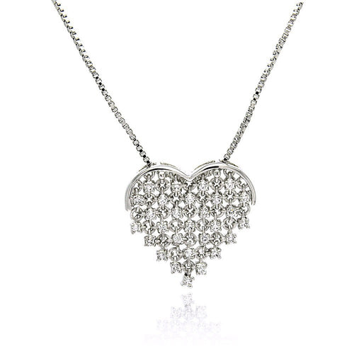 Heart Studded Necklace - Jewelry Buzz Box
