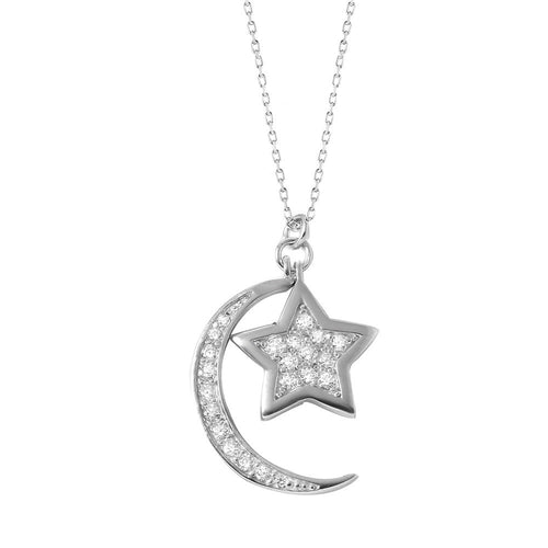 Moon Star Necklace - Jewelry Buzz Box

