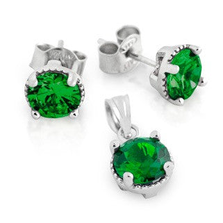 Emerald Green BirthStone Earring - Jewelry Buzz Box
 - 1