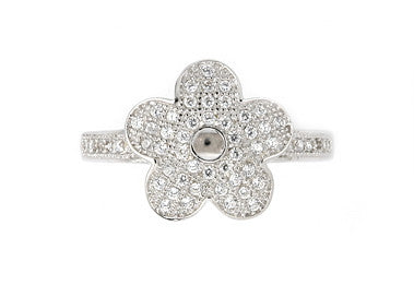 Pretty Pave Flower Ring - Jewelry Buzz Box
 - 2