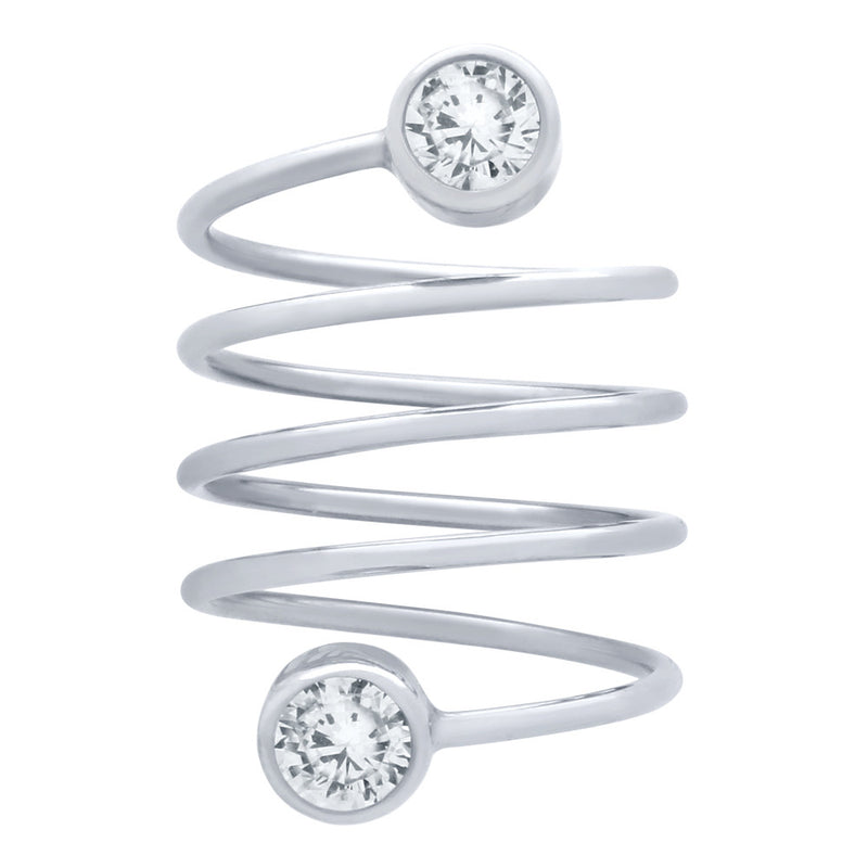 Circle Bezel Spiral Ring - Jewelry Buzz Box
 - 3