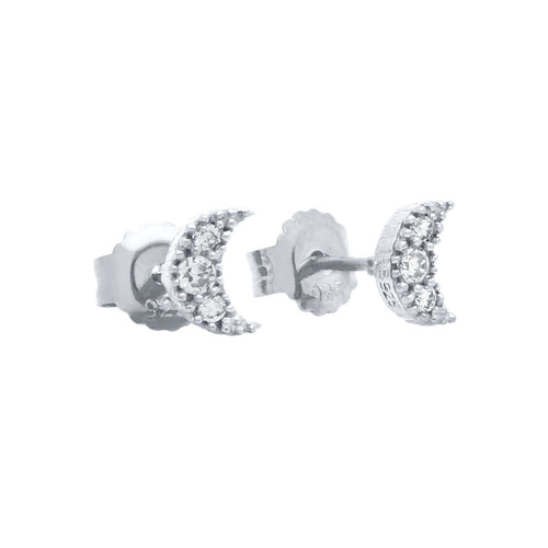Moon Stud Earrings - Jewelry Buzz Box
 - 2