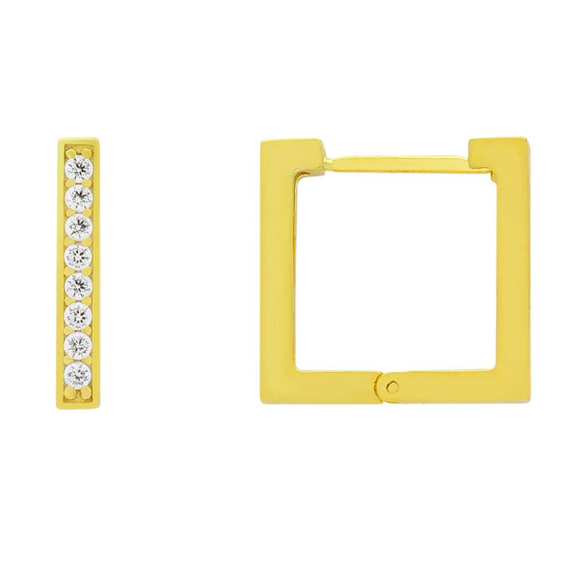 Amaze Square Hoop Earrings - Jewelry Buzz Box
 - 3