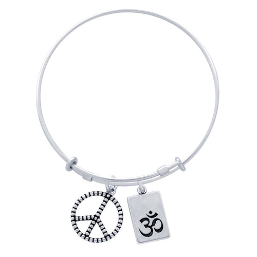 Ohm Peace Charm Bracelet - Jewelry Buzz Box
 - 2