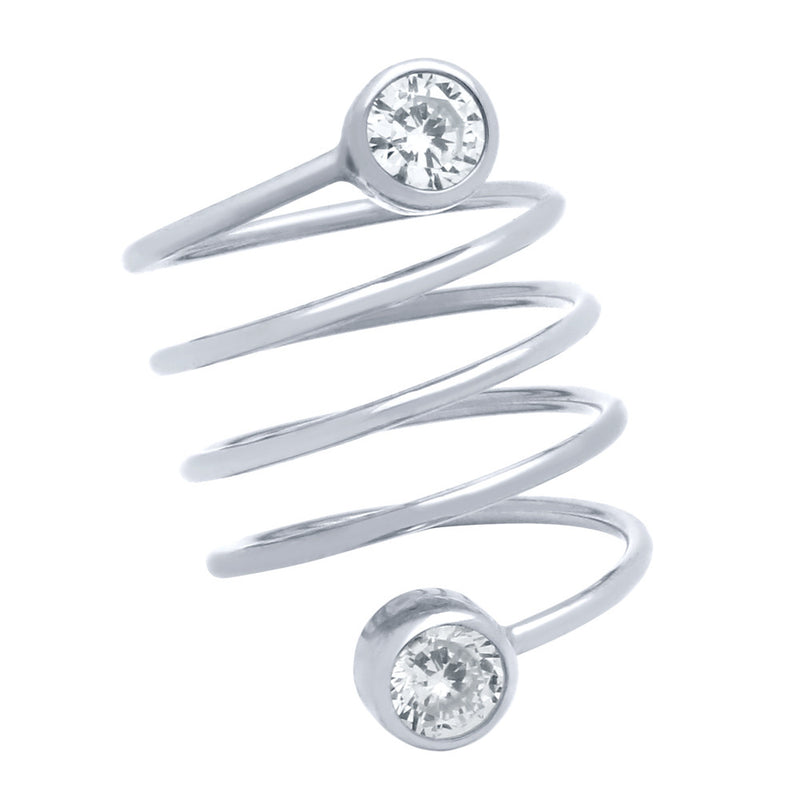 Circle Bezel Spiral Ring - Jewelry Buzz Box
 - 4