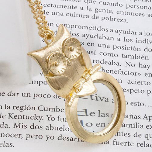 Owl Zoom Magnify Necklace - Jewelry Buzz Box
 - 1