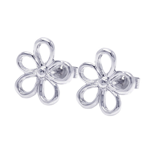 Skeleton Flower Stud Earring - Jewelry Buzz Box
